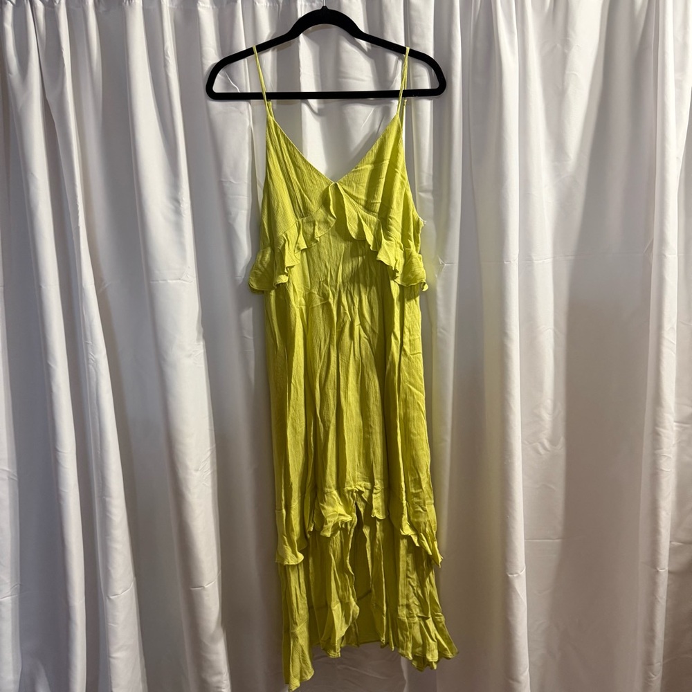 Lulu's Vibrant Yellow High Low Dress - Size L